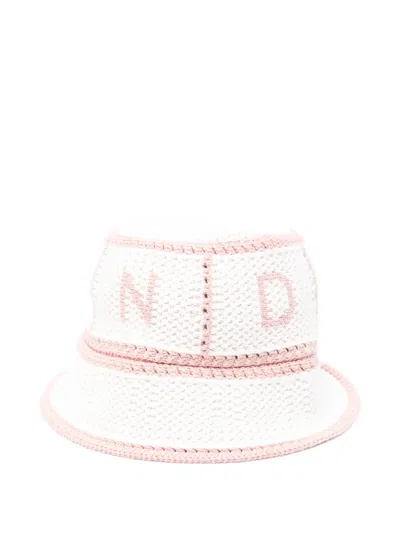 Fendi Logo-detail Bucket Hat In White