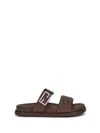 Fendi Slide Sandals With Buckle Detail And Flat Sole