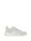 Fendi Flow Sneaker In White Mesh And Suede Women