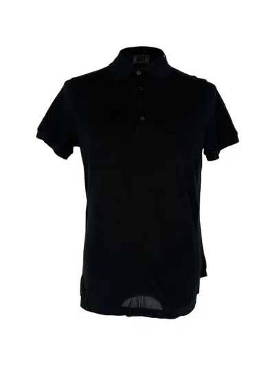 Pre-owned Fendi Logo-embroidered Polo Shirt In Black
