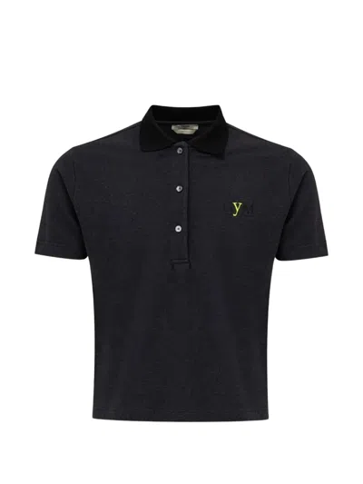 Fendi Logo-embroidered Cotton Polo Shirt In Black