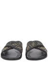 Fendi Logo-embroidered Slides In Multi