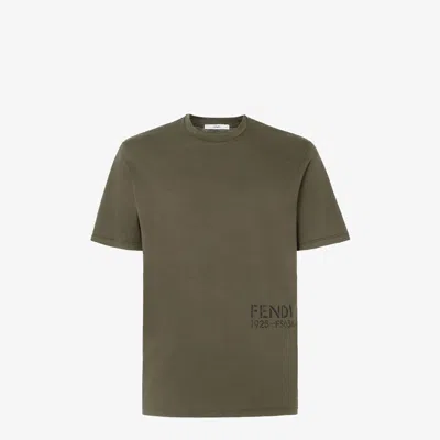 FENDI FENDI LOGO-EMBROIDERED T-SHIRT