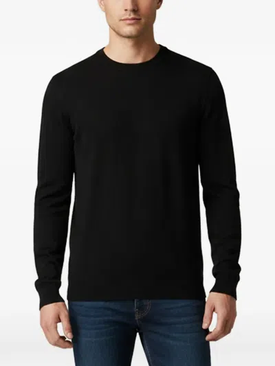 Pre-owned Fendi Logo-embroidered Wool Sweater In Black