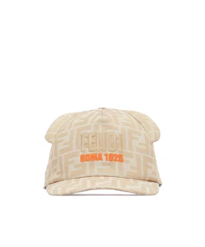 Fendi Logo-embroidery Baseball Hat In Pink