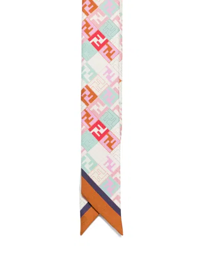 Fendi Logo-pattern Scarf In White