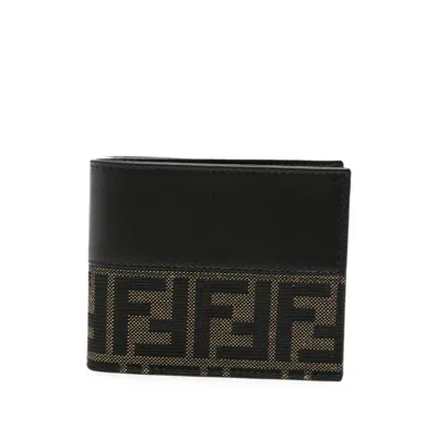 Fendi Logo-plaque Bifold Wallet In Pattern