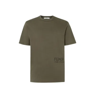 FENDI LOGO-PRINT COTTON T-SHIRT