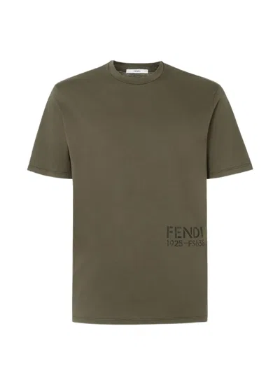 Fendi Logo-print Cotton T-shirt In Multi
