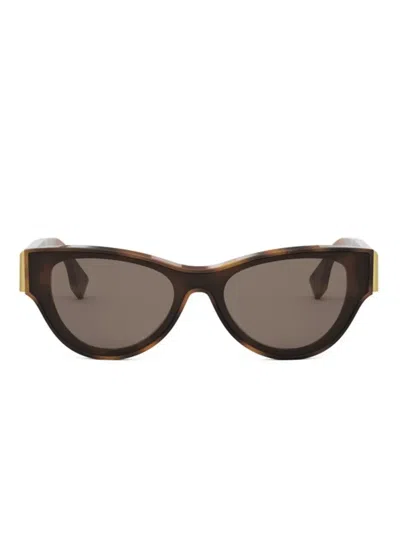 Fendi Logo-temple Cat-eye Sunglasses In Multi