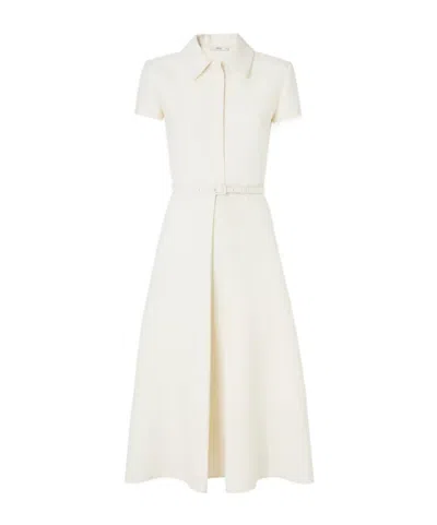 Fendi Ivory Wool And Silk Dress In Multi