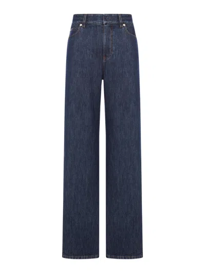FENDI LONG DARK BLUE DENIM JEANS