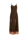 Fendi Chocolate Viscose Blend Dress