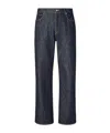 Fendi Straight Leg Denim Trousers With Five Pockets In Animal Print