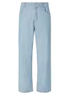 Fendi Men High Waist Jeans In Blue