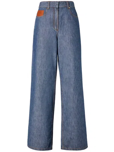 Fendi Jeans Lunghi In Blue