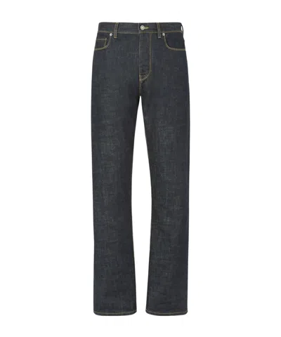 Fendi Long Jeans In Navy Blue