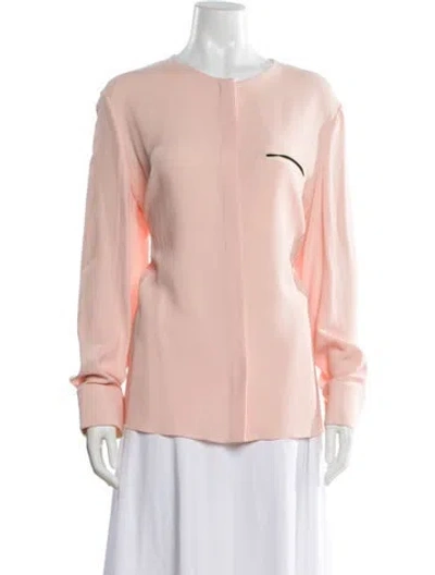 Pre-owned Fendi Long Sleeve Blouse W/ Tags In Pink
