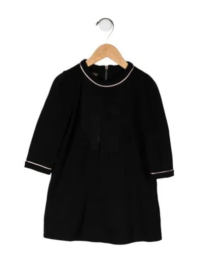 Pre-owned Fendi Babies' Long Sleeve Dress In Black