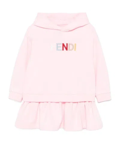 Fendi Long Sleeve Dress In Pink