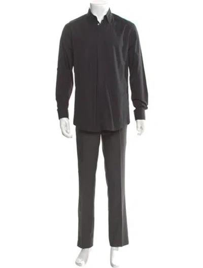 Pre-owned Fendi Long Sleeve Dress Shirt In Gray