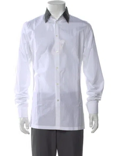 Pre-owned Fendi Long Sleeve Dress Shirt W/ Tags In White