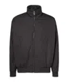 Fendi Men Black Jacket With High Neck And All-over Ff Motif In Tech Fabric Man In Black