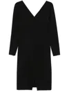 Fendi Long Sleeve Midi Dress In Black