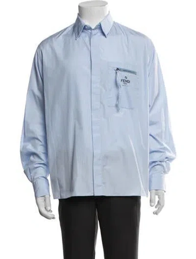 Pre-owned Fendi Long Sleeve Shirt In Blue