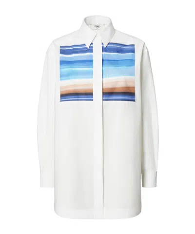 Fendi Long Sleeve Shirt In White