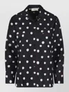 Fendi Long Sleeve Top Polka Dots Chest Pocket In Black