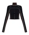 Fendi Long-sleeved Cardigan Top In Black