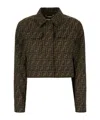 Fendi Ff Jacquard Cropped Shirt In Black