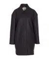 Fendi Long-sleeved Coat In Black