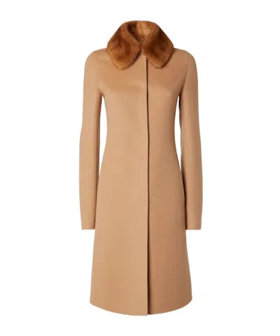 Fendi Long-sleeved Coat In Brown