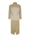 Fendi Long-sleeved Cotton Dress In Nude
