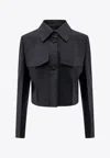 Fendi Long-sleeved Cropped Shirt