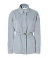 Fendi Blue Denim Go-to Jacket In Gray