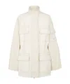 Fendi Denim Parka Casual Jackets In White