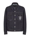 Fendi Crest Jacket With Chest Pockets And Contrast Stitching In Blue