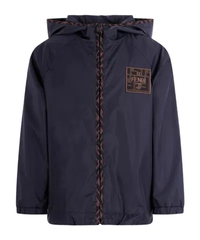 Fendi Long-sleeved Jacket In Blue