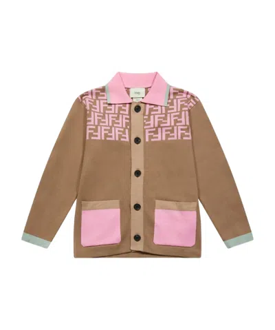 Fendi Long-sleeved Jacket In Brown