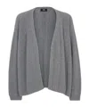 Fendi Long Sleeves Cashmere Blend Cardigan In Grey