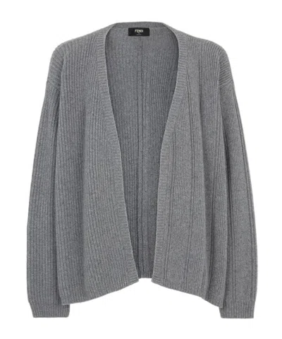 FENDI FENDI OPEN FRONT KNITTED CARDIGAN