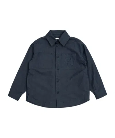 Fendi Long-sleeved Shirt In Black