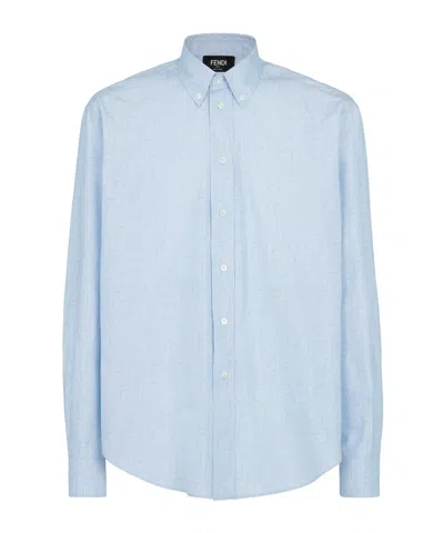 Fendi Long-sleeved Shirt In Blue