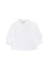 Fendi Long Sleeved Shirt For Baby Girl In White