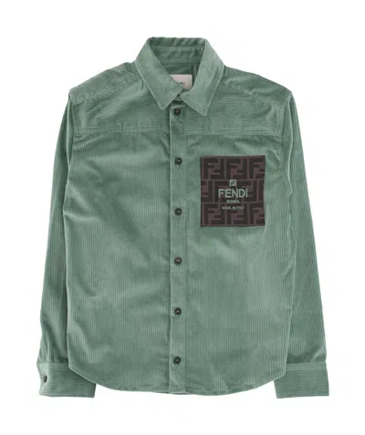 Fendi Long-sleeved Shirt In Green