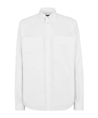 Fendi Long Sleeved Buttoned Shirt In White