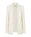 Fendi Wool Blend Blazer With Flap Pockets In White
